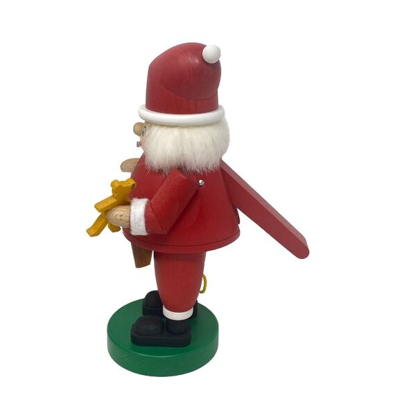 Richard Glasser Erzgebirgische Germany Wood Nutcracker Santa With Bear 8” - Picture 6 of 8